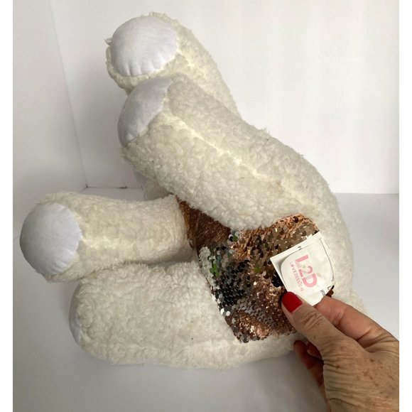 Love2Design Llama Large Plush Reversible Sequins 15x12x12 Inches With Tags - Picture 9 of 15